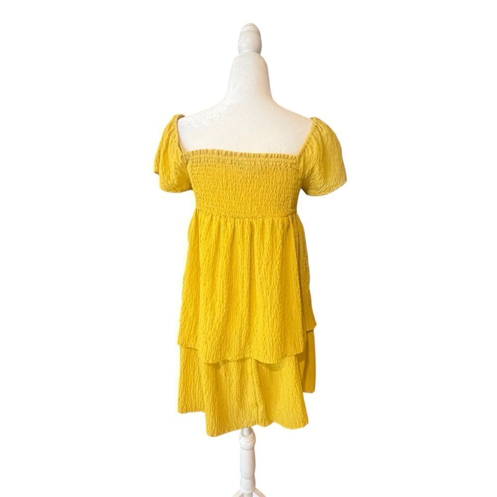 RTR NOW women's Mustard Gold Babydoll Dress size small in golden yellow - Picture 7 of 15